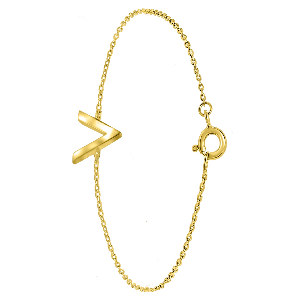Zilveren goldplated bedelarmband met hanger voor dames