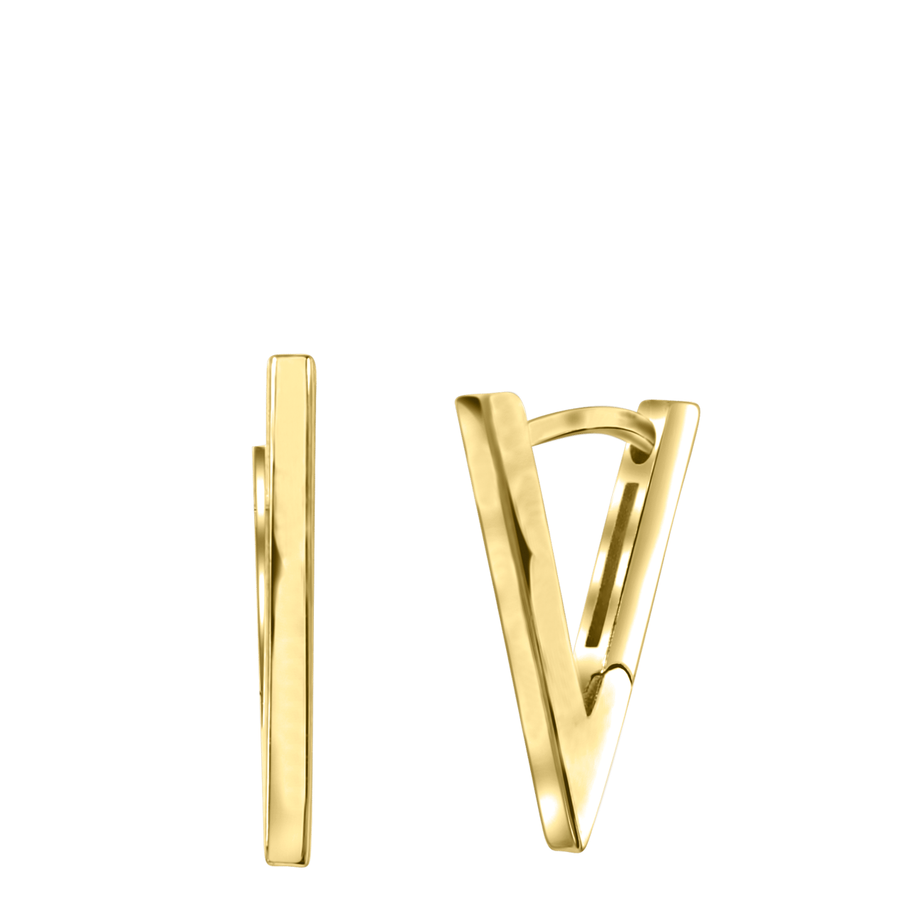 Zilveren oorringen v goldplated voor dames