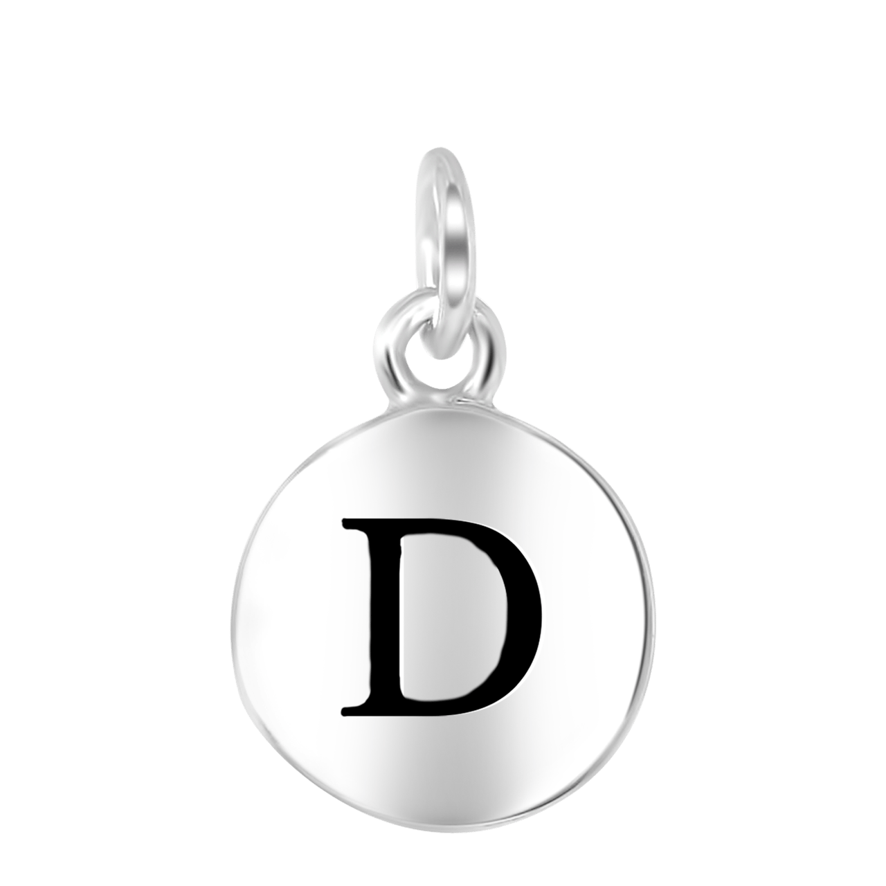 Rhodinierter Silberanhänger Alphabet