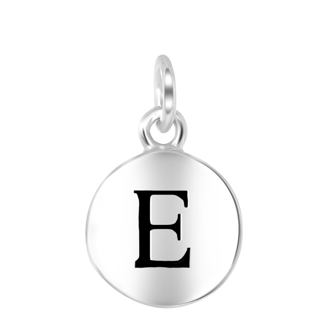Zilveren hanger alfabet rhodiumplated
