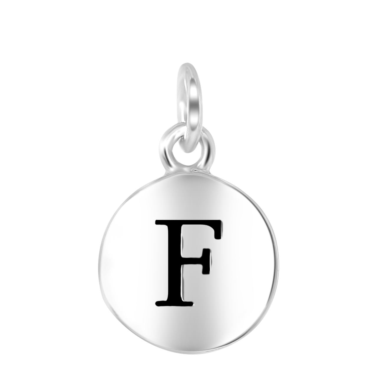 Zilveren hanger alfabet rhodiumplated