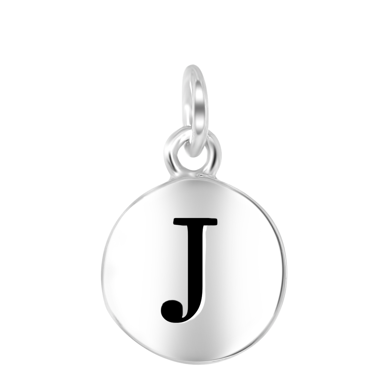 Rhodinierter Silberanhänger Alphabet