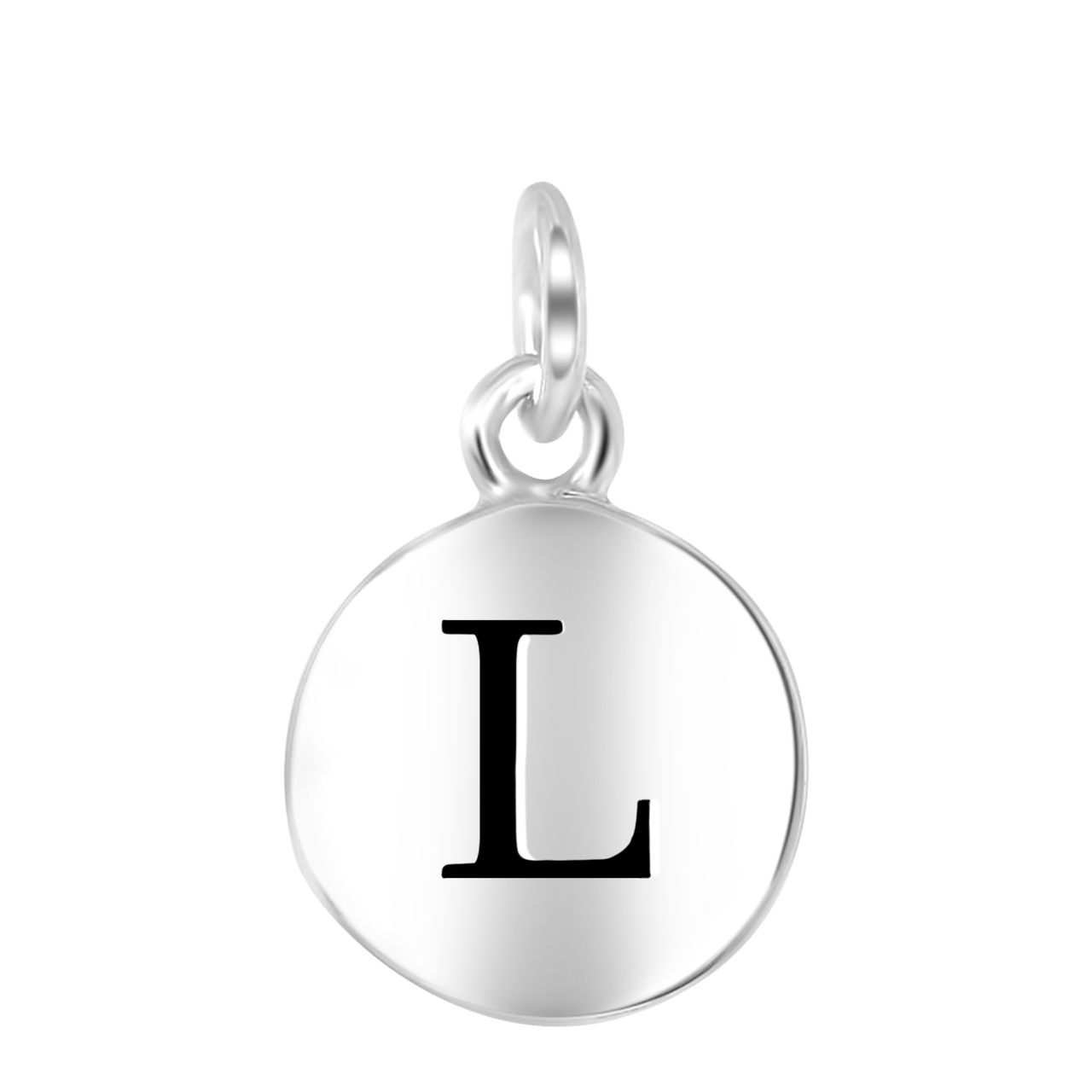Rhodinierter Silberanhänger Alphabet
