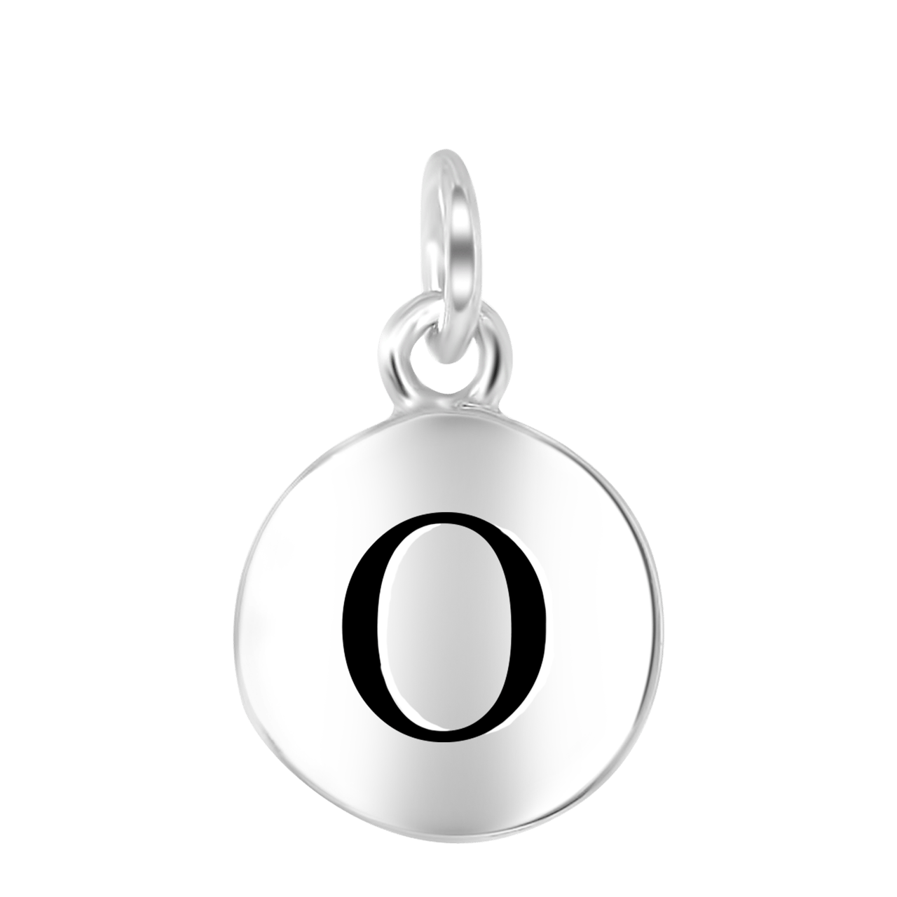 Zilveren hanger alfabet rhodiumplated