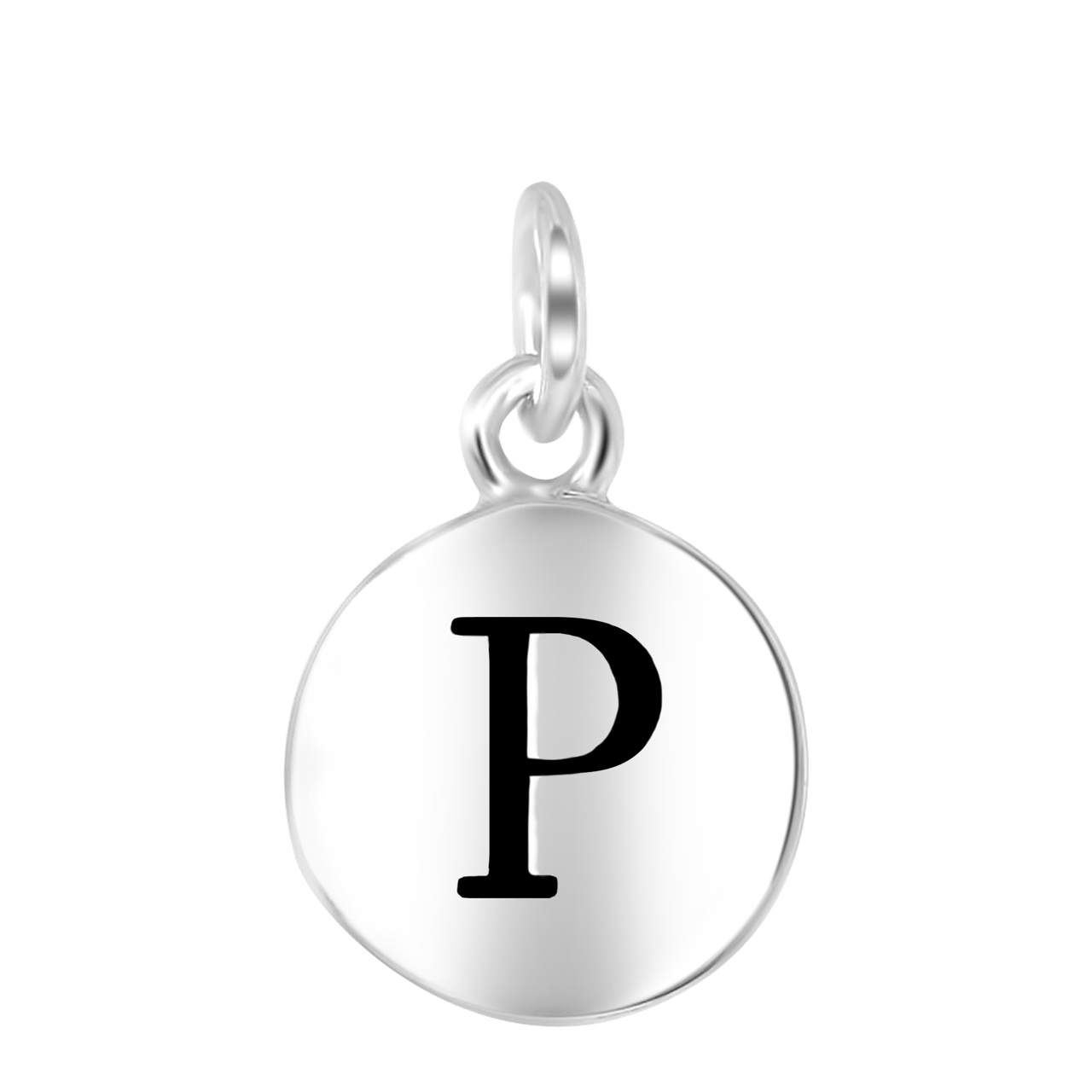 Zilveren hanger alfabet rhodiumplated
