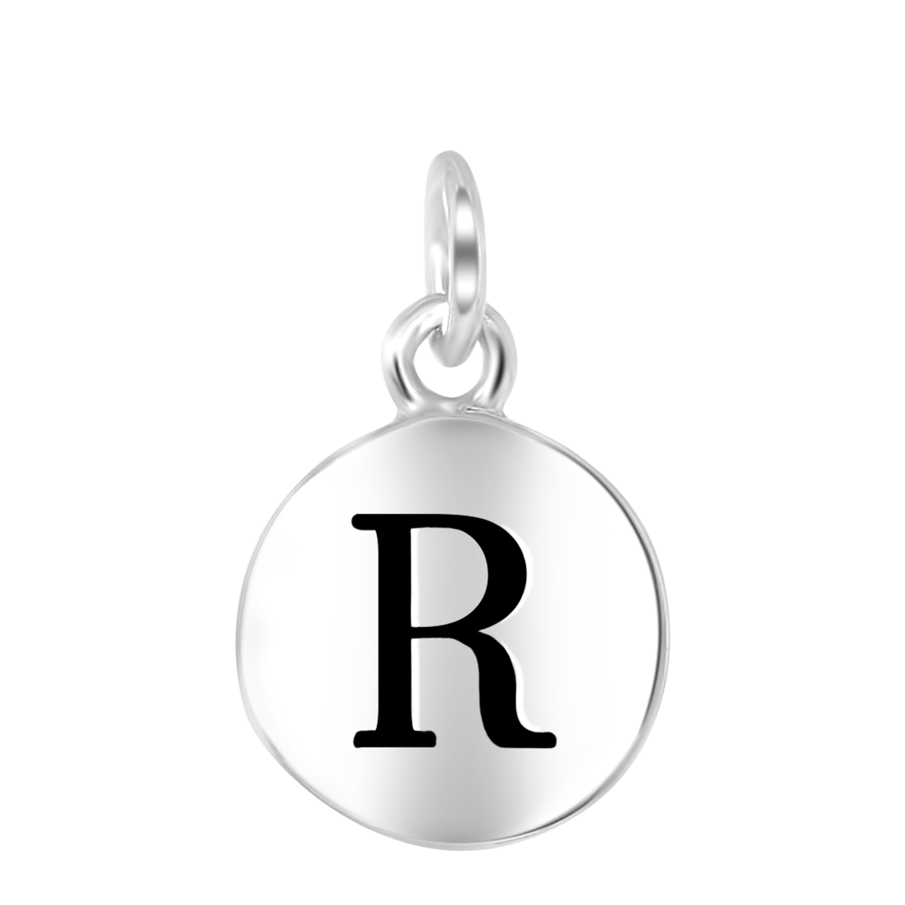 Zilveren hanger alfabet rhodiumplated