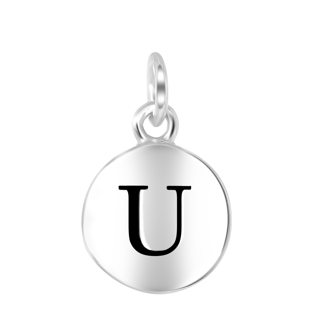 Zilveren hanger alfabet rhodiumplated