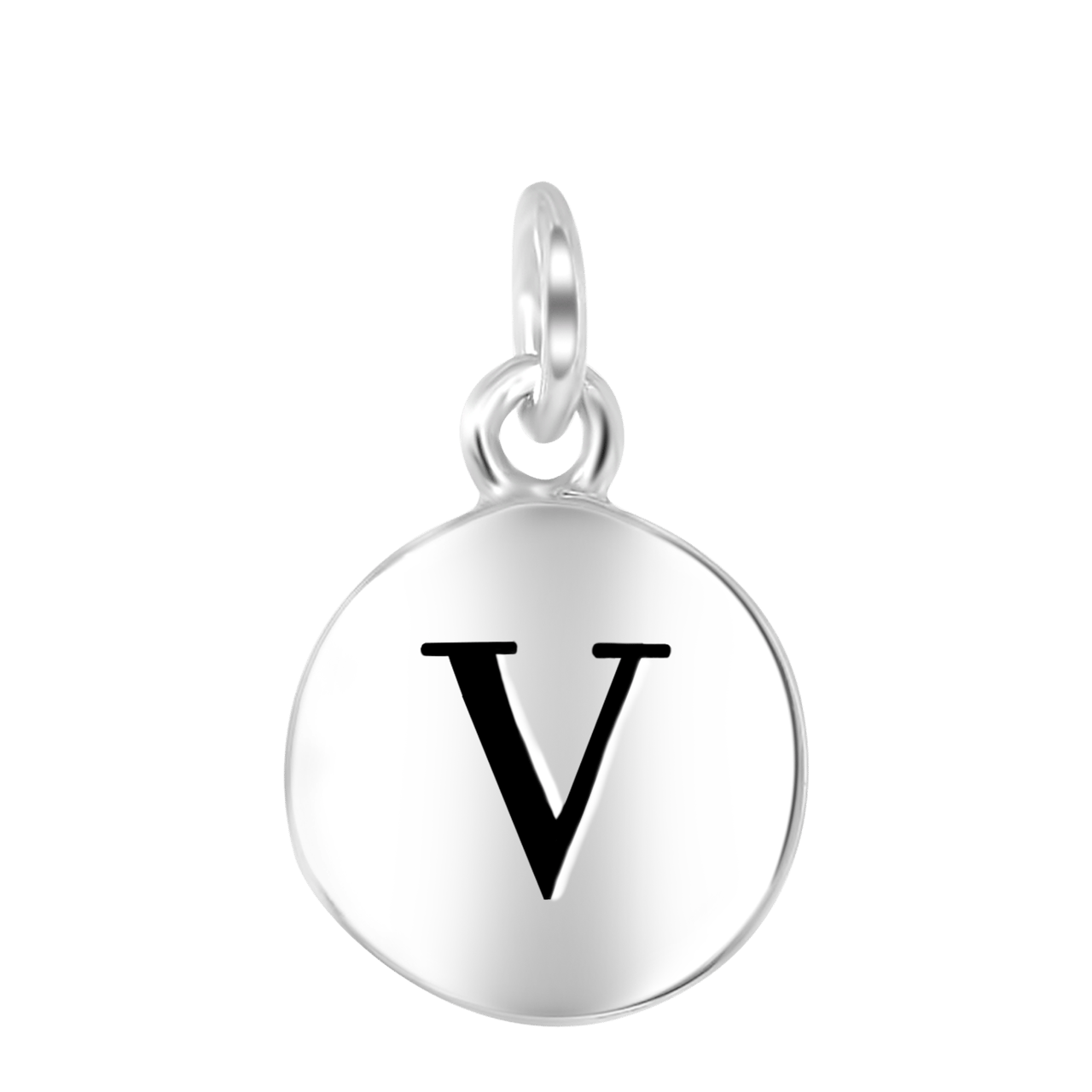 Zilveren hanger alfabet rhodiumplated