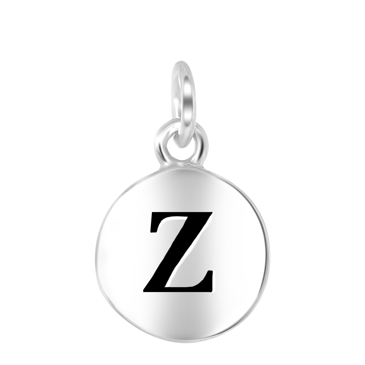 Zilveren hanger alfabet rhodiumplated