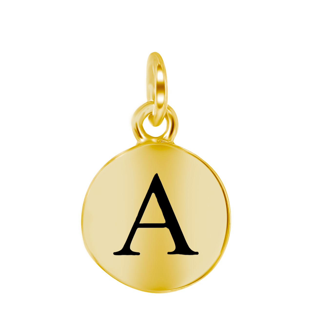 Zilveren goldplated letterhanger voor dames