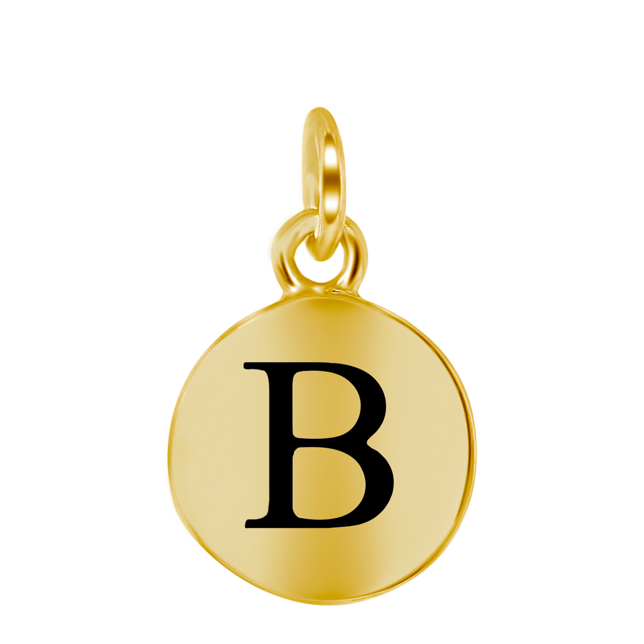 Zilveren goldplated letterhanger voor dames