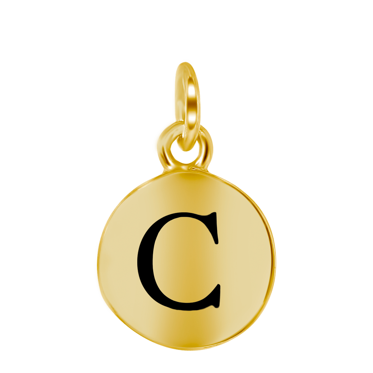 Zilveren goldplated letterhanger voor dames