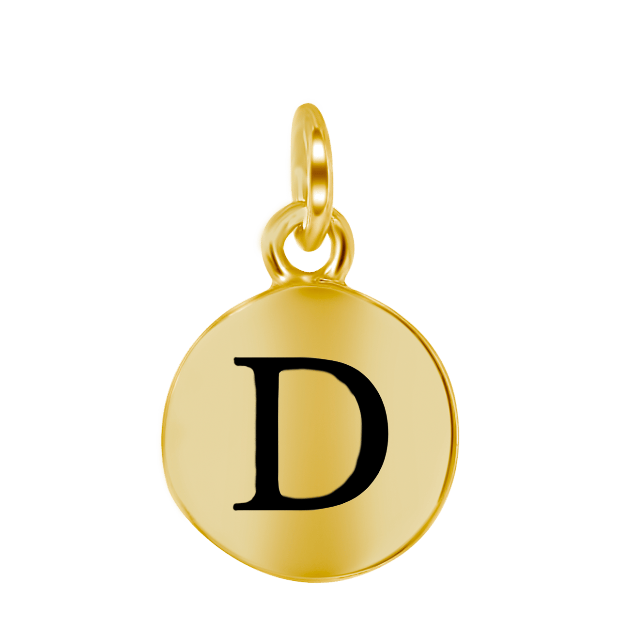 Zilveren goldplated letterhanger voor dames