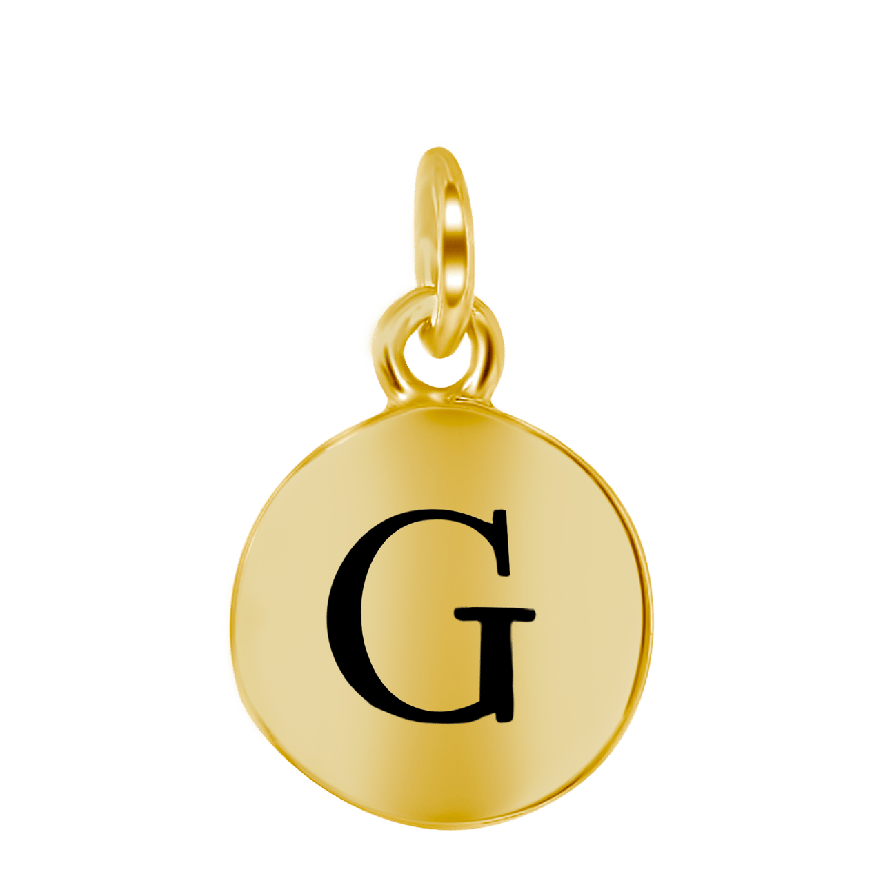 Zilveren goldplated letterhanger voor dames