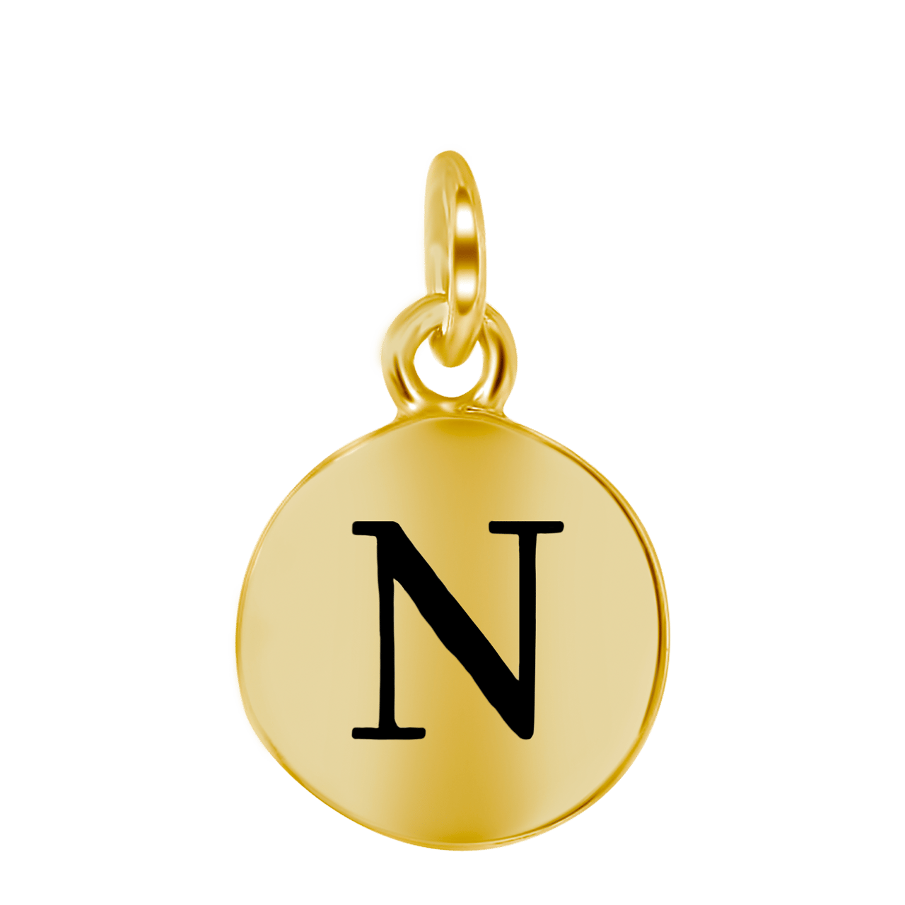 Zilveren goldplated letterhanger voor dames