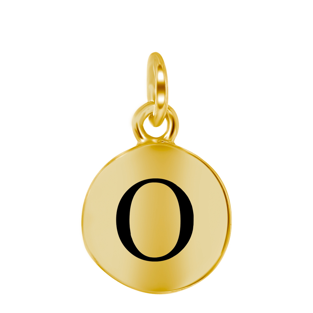Zilveren goldplated letterhanger voor dames