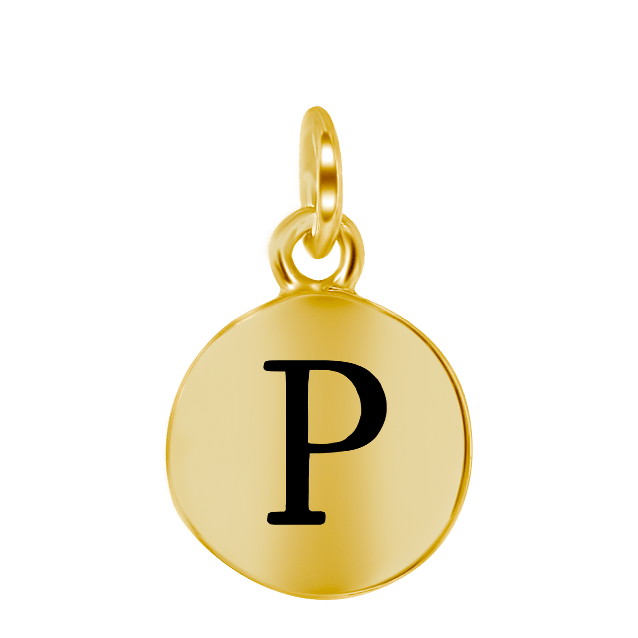 Zilveren goldplated letterhanger voor dames