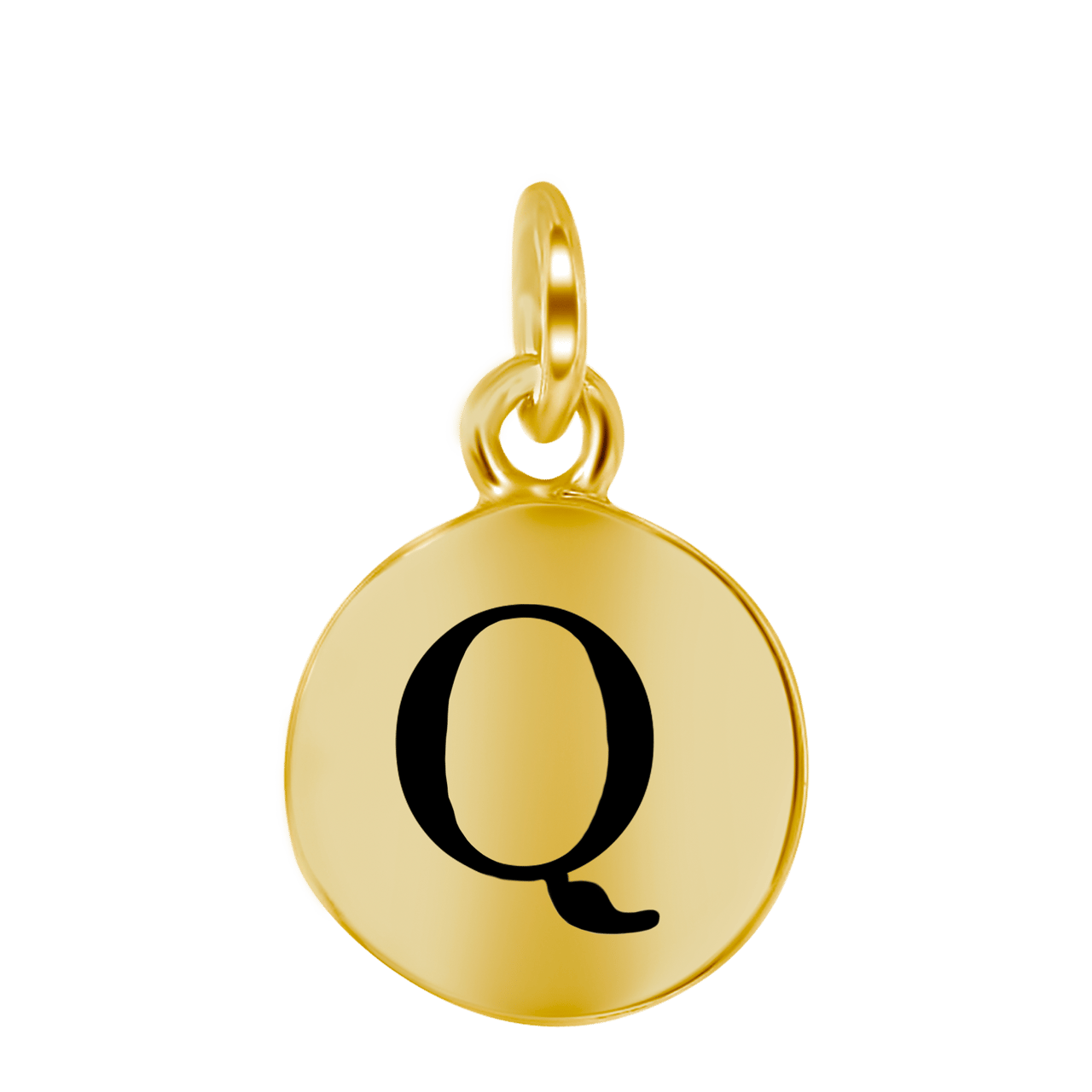 Zilveren goldplated letterhanger voor dames