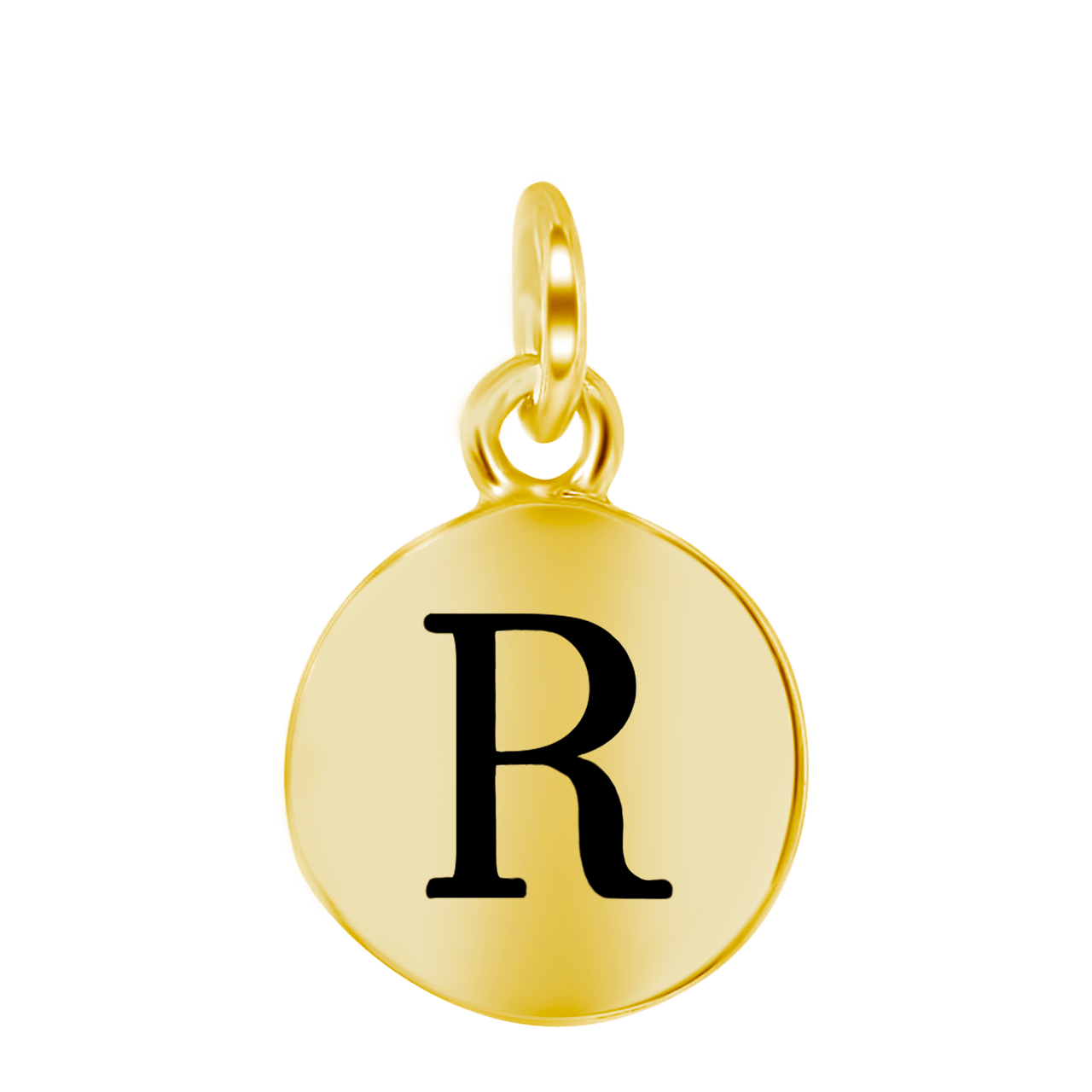 Zilveren goldplated letterhanger voor dames