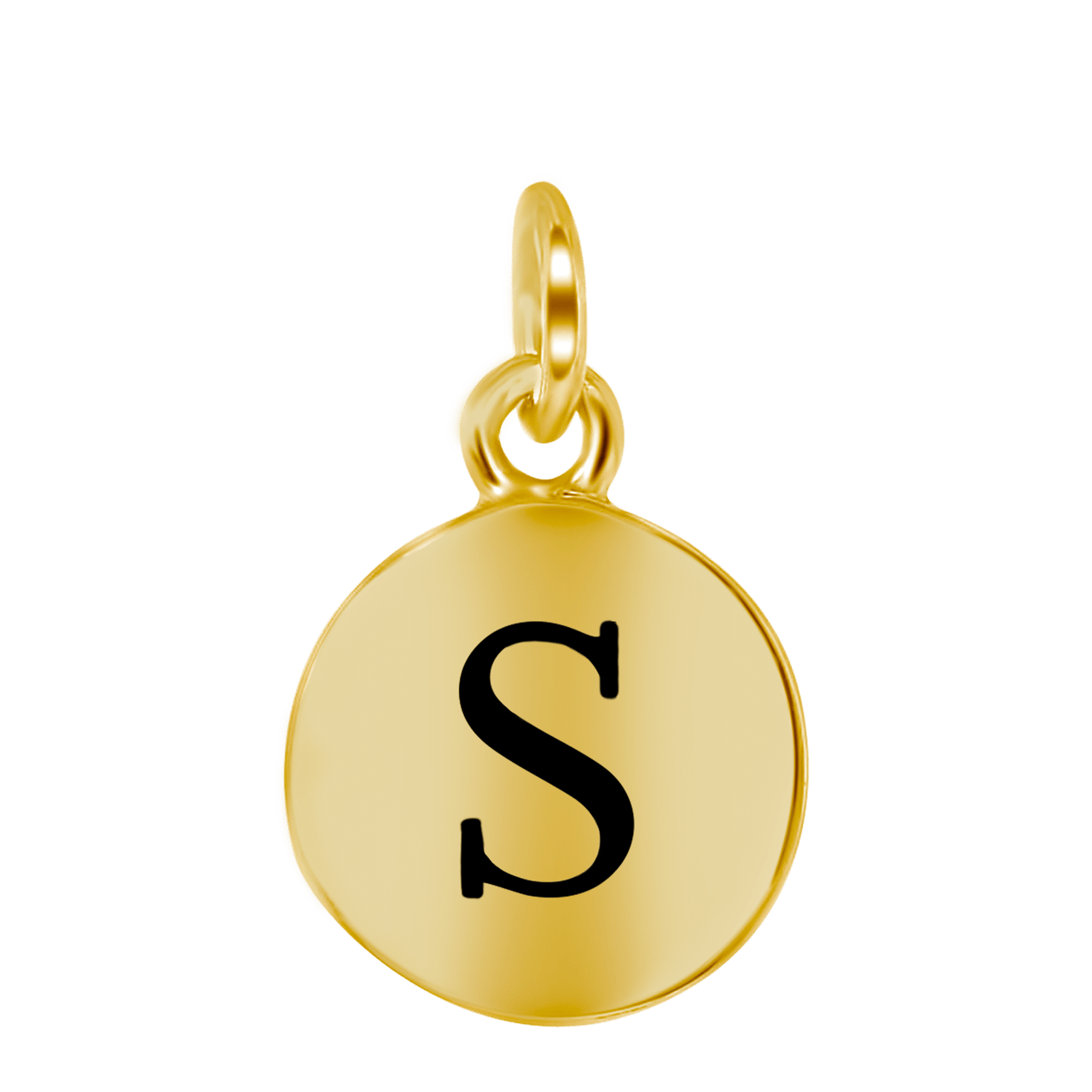 Zilveren goldplated letterhanger voor dames
