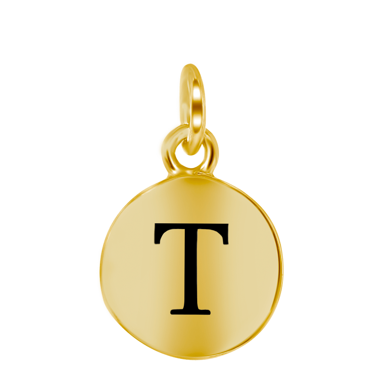 Zilveren goldplated letterhanger voor dames