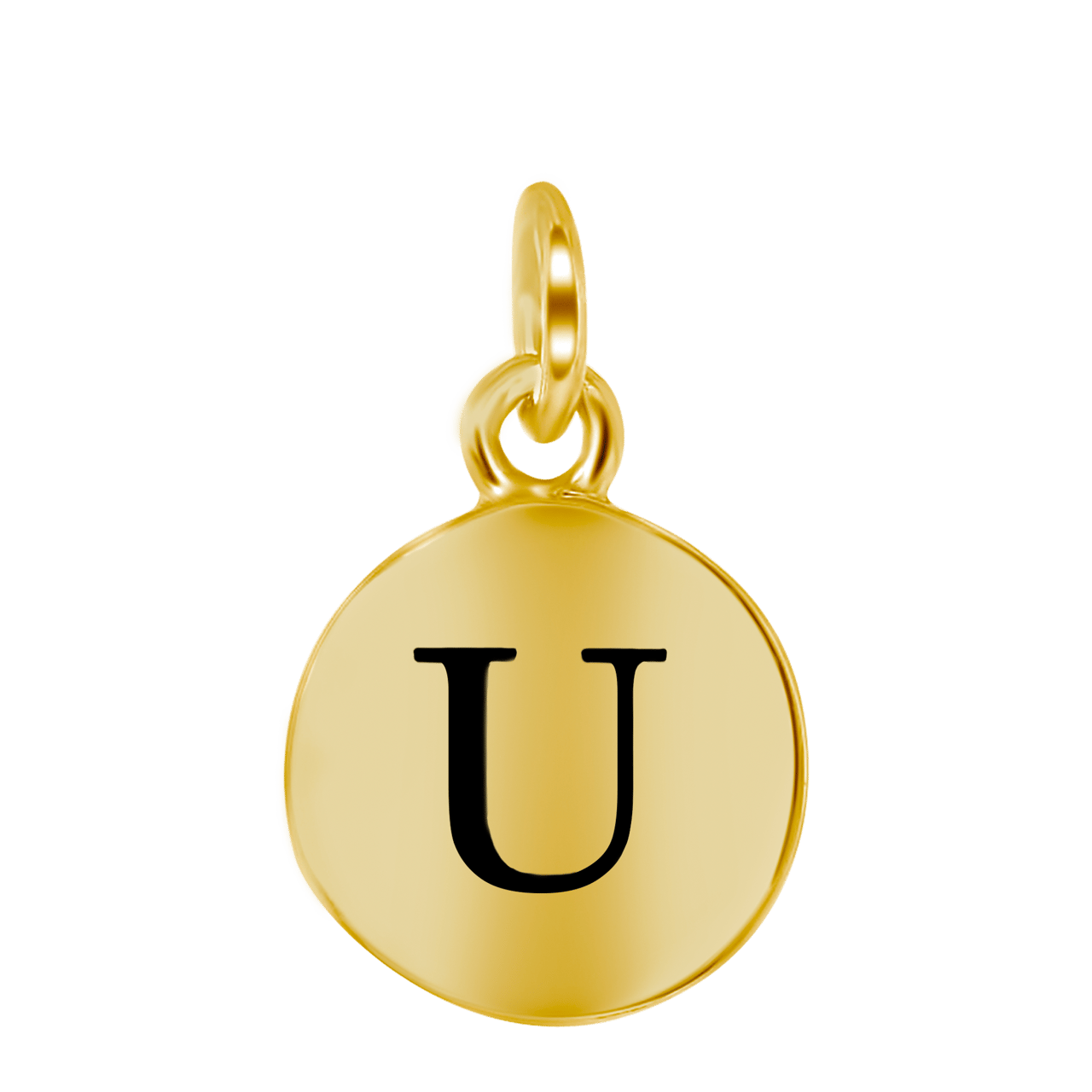 Zilveren goldplated letterhanger voor dames
