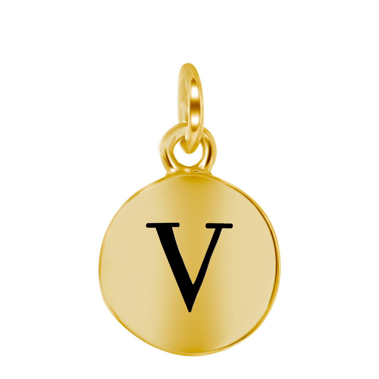 Zilveren goldplated letterhanger voor dames
