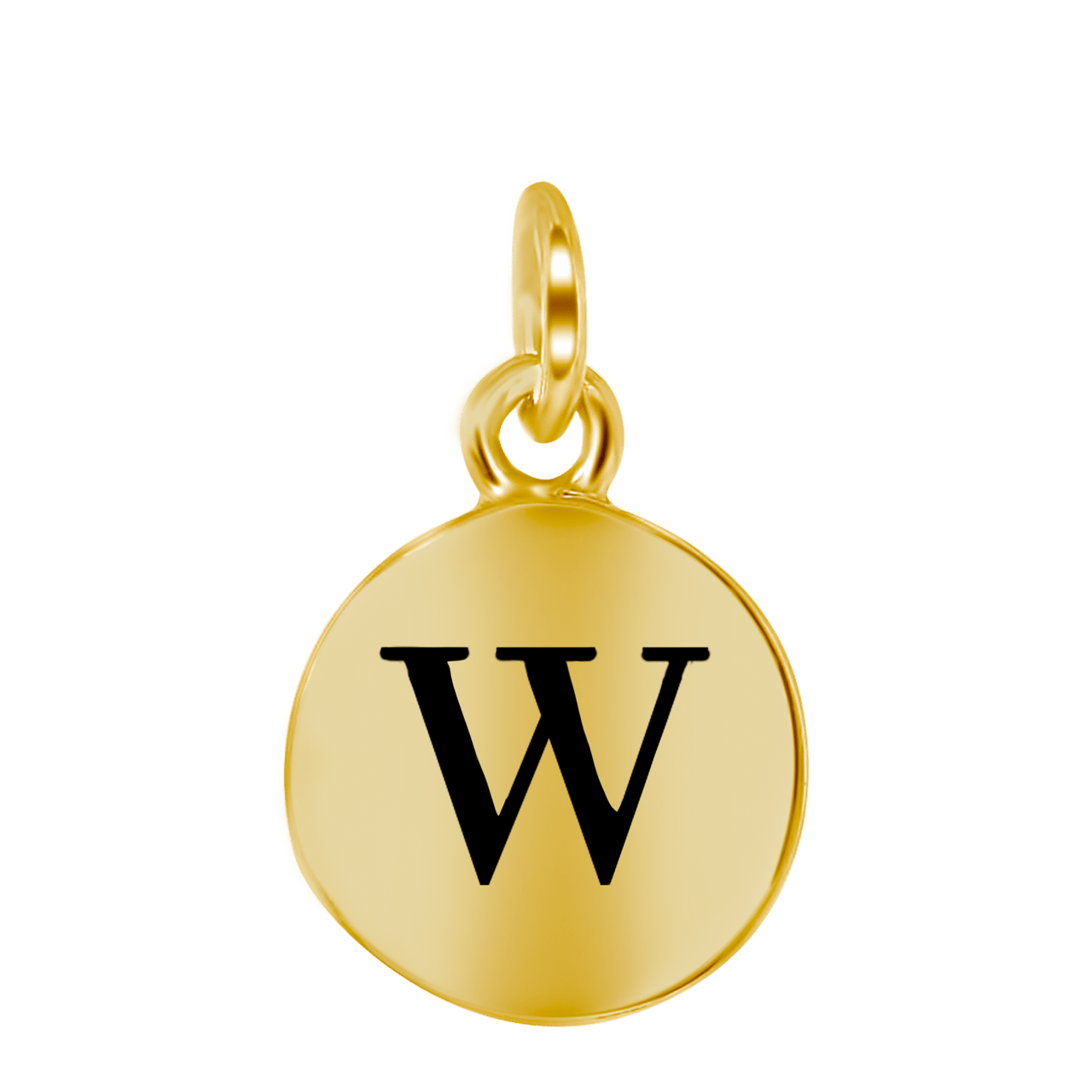 Zilveren goldplated letterhanger voor dames