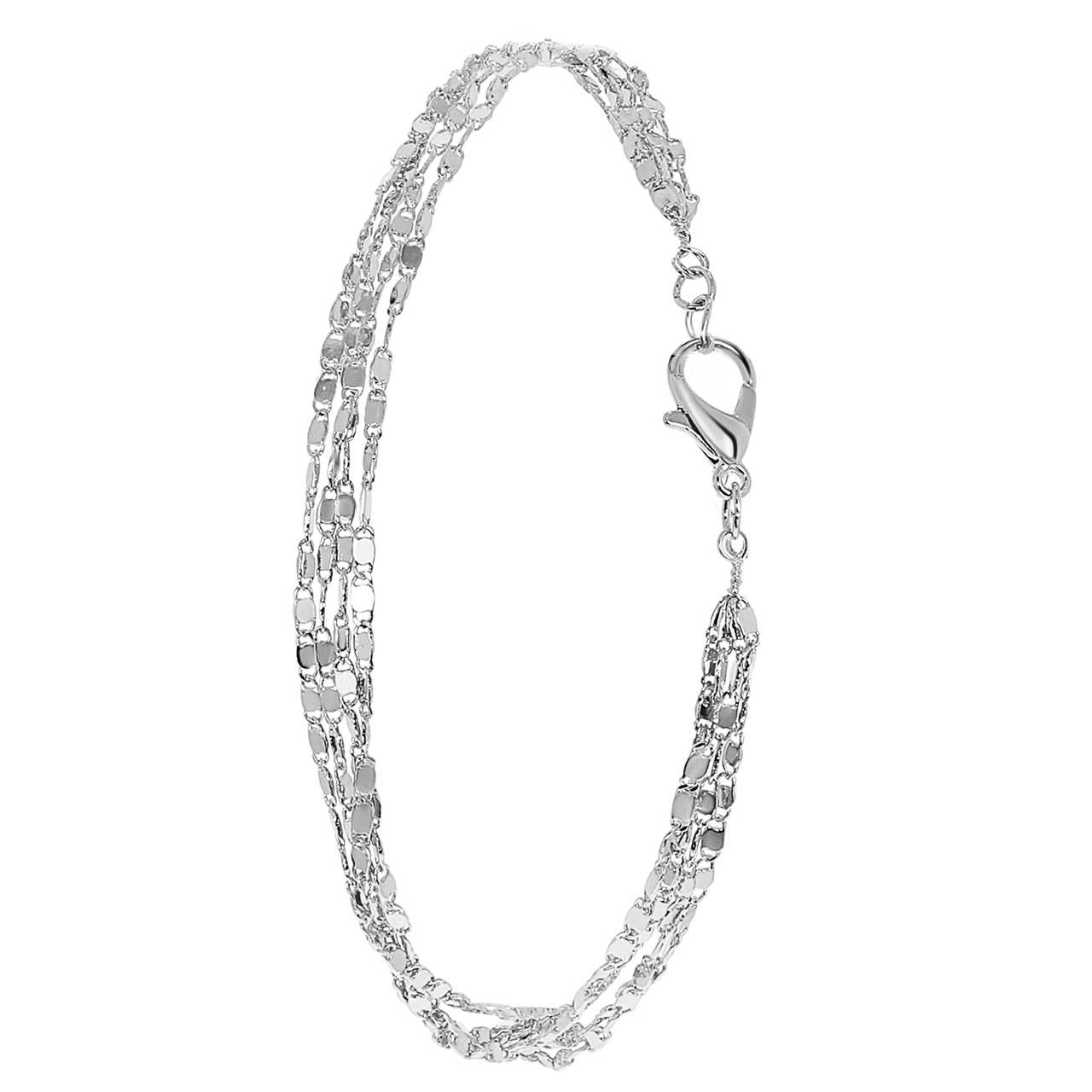 Byoux zilverkleurige enkelband