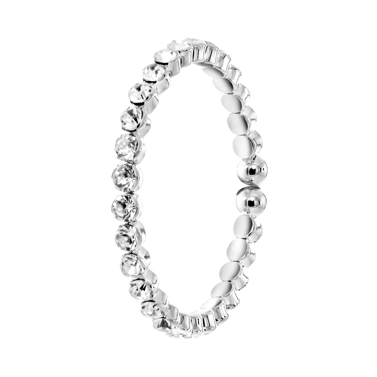 Byoux zilverkleurige strass armband