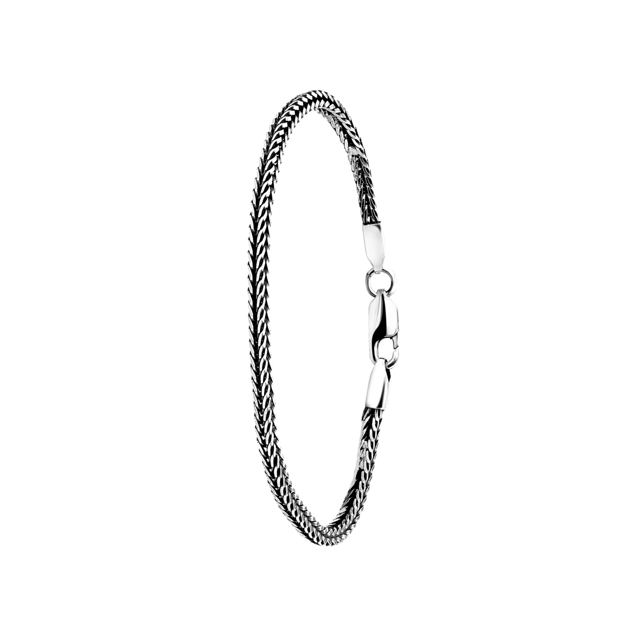 Zilveren armband spiga vierkant Bali