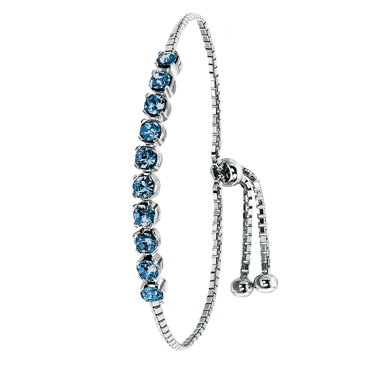 Zilveren tennisarmband kristal montana