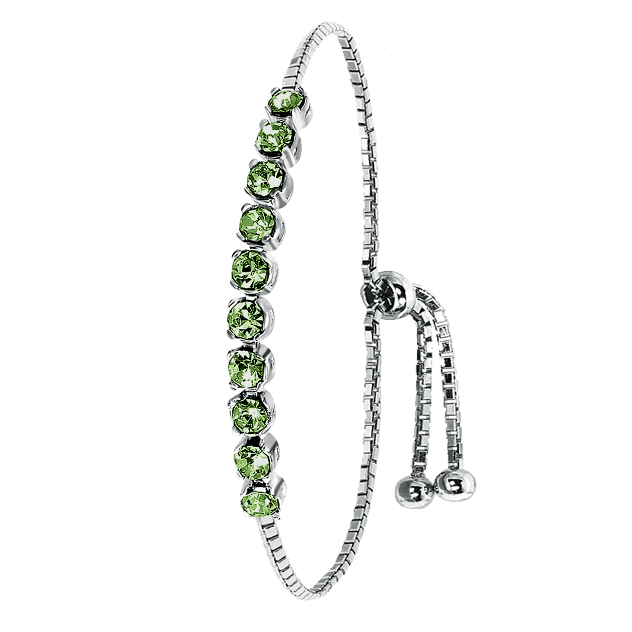 Zilveren tennisarmband kristal erinite
