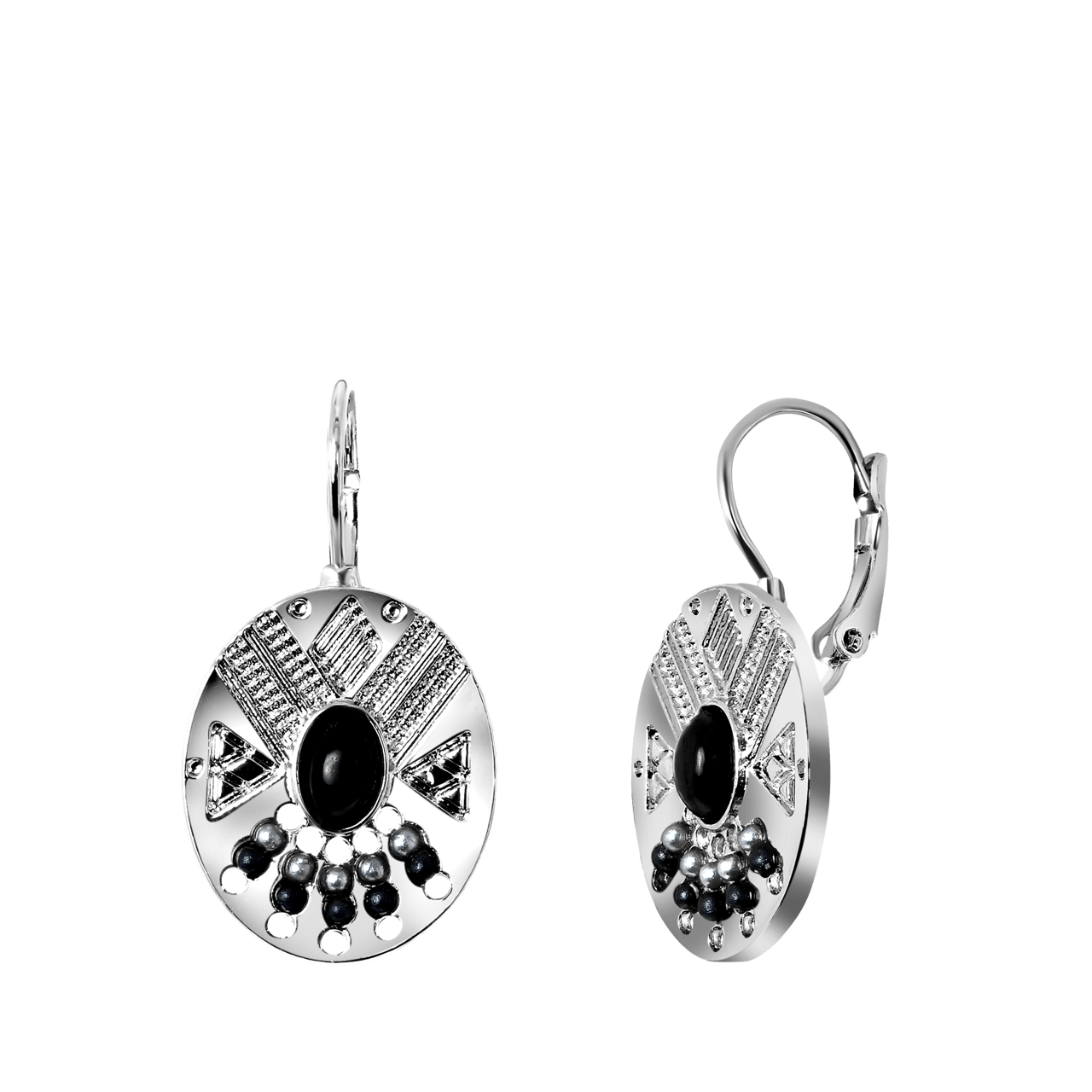 Bijoux zilverkleurige oorknoppen voor dames