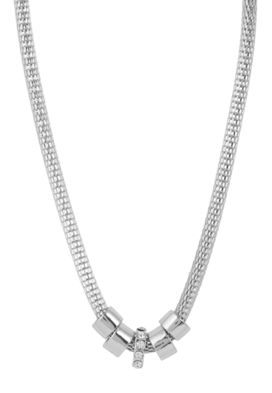 Zilverkleurige byoux keting mesh