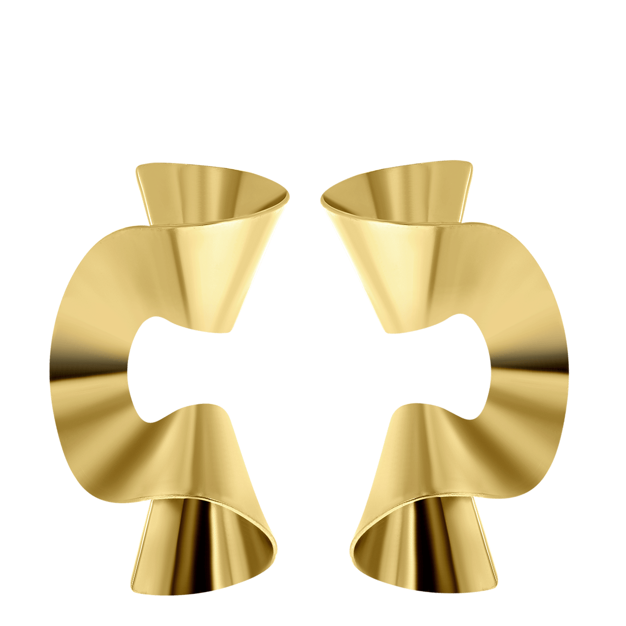 Goldfarbene Byoux Ohrringe, gewunden