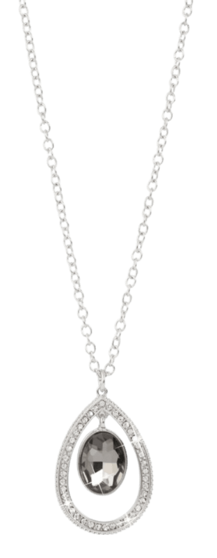 Zilverkleurige byoux ketting met hanger