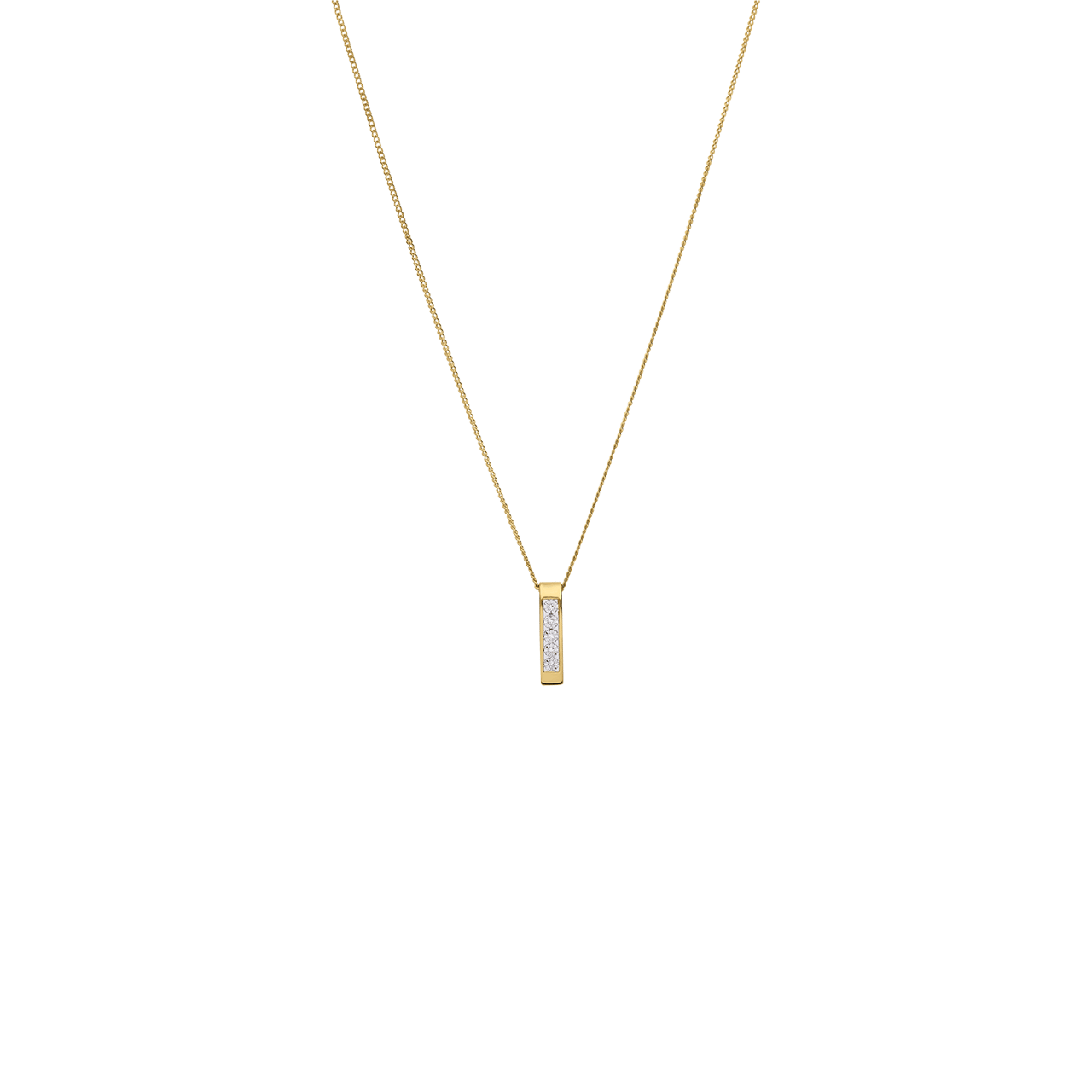 Halskette, 585 Gelbgold, mit Diamant 0,01 ct