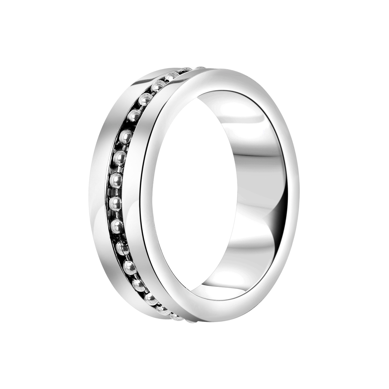 Gerecycleerd stainless steel ring bolletjes