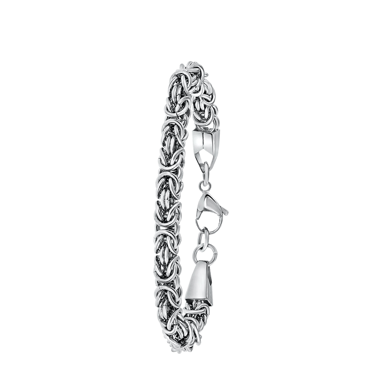 Gerecycleerd stainless steel armband koningsschakel