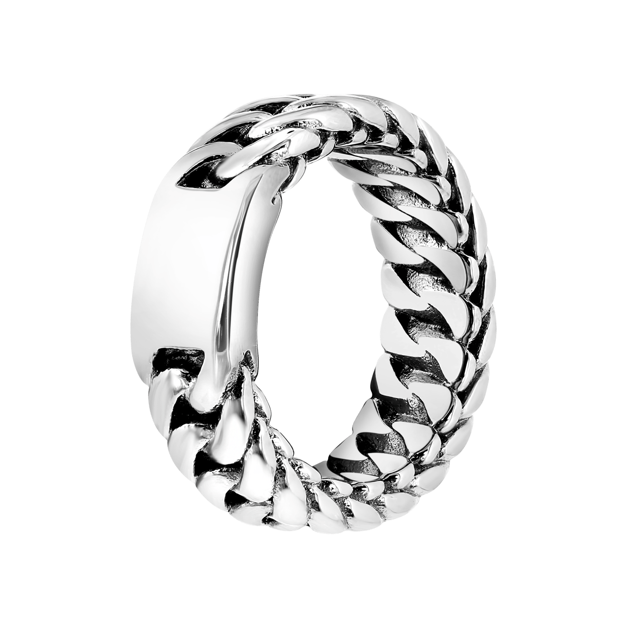 Stainless steel ring gourmetschakel