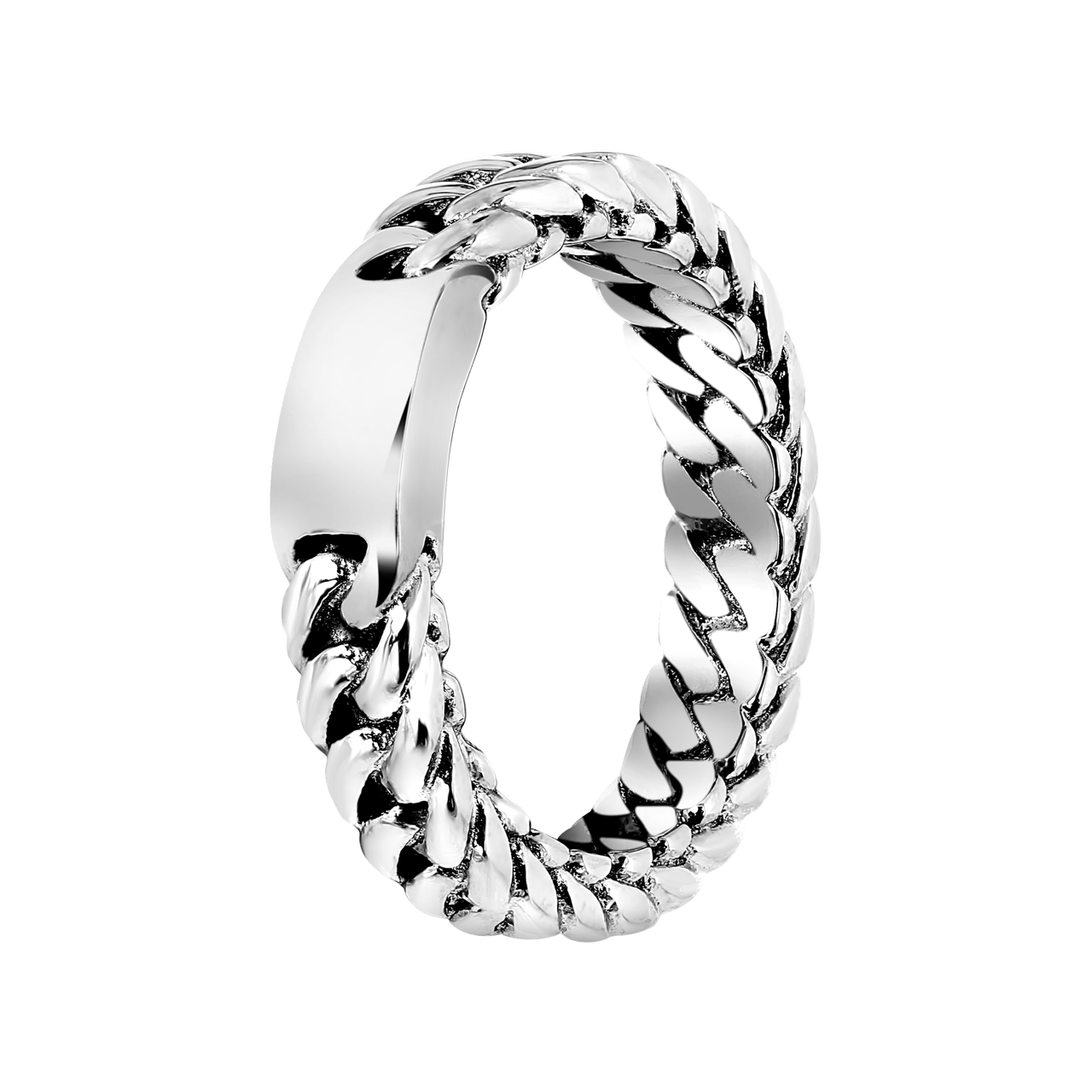 Stainless steel ring gourmetschakel
