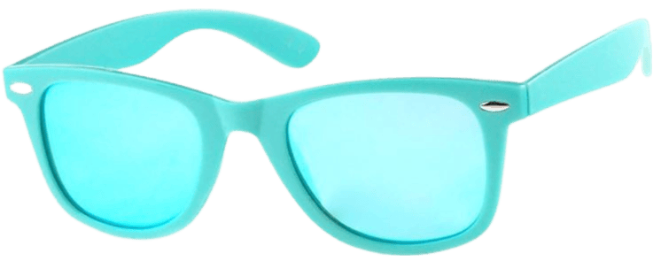 Mintkleurige zonnebril met spiegelglazen