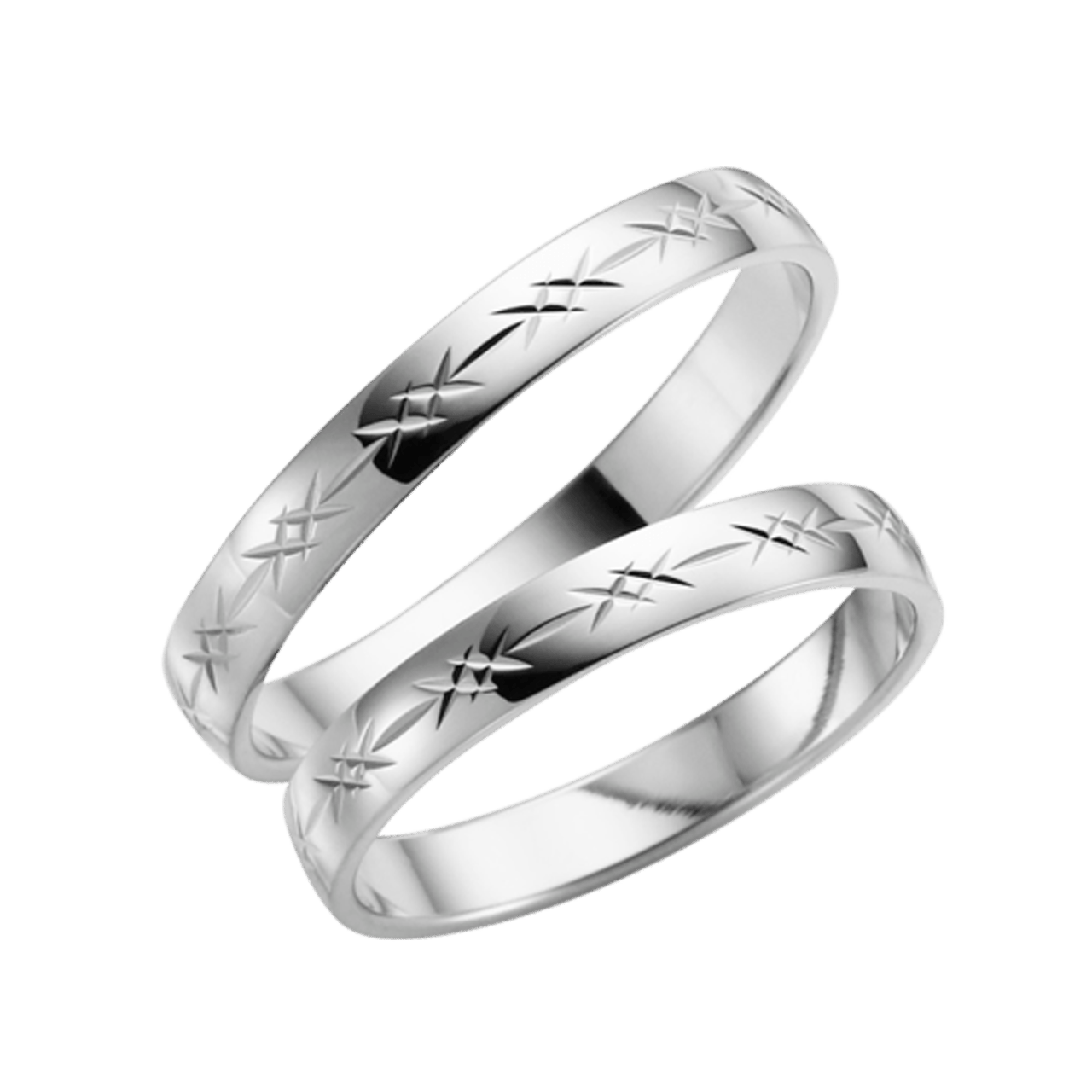 9 karaat witte trouwring Acacia Heren H01W