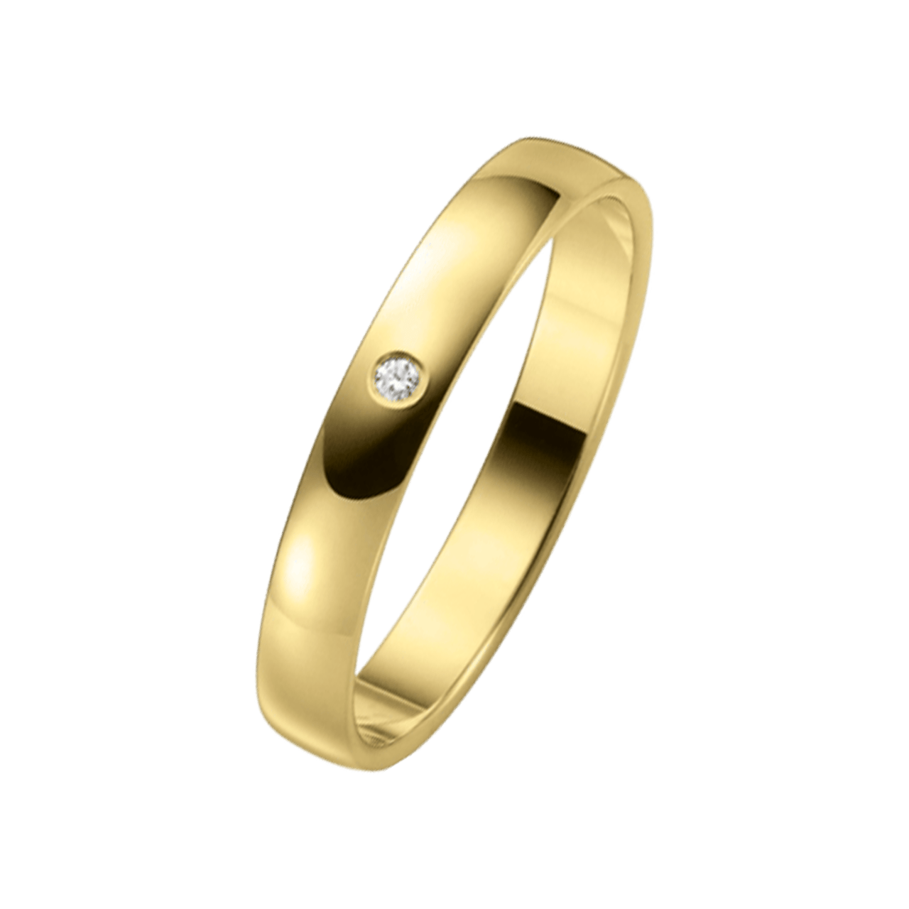 Trauring für Damen, 375 Weißgold, Diamant, Senna H35