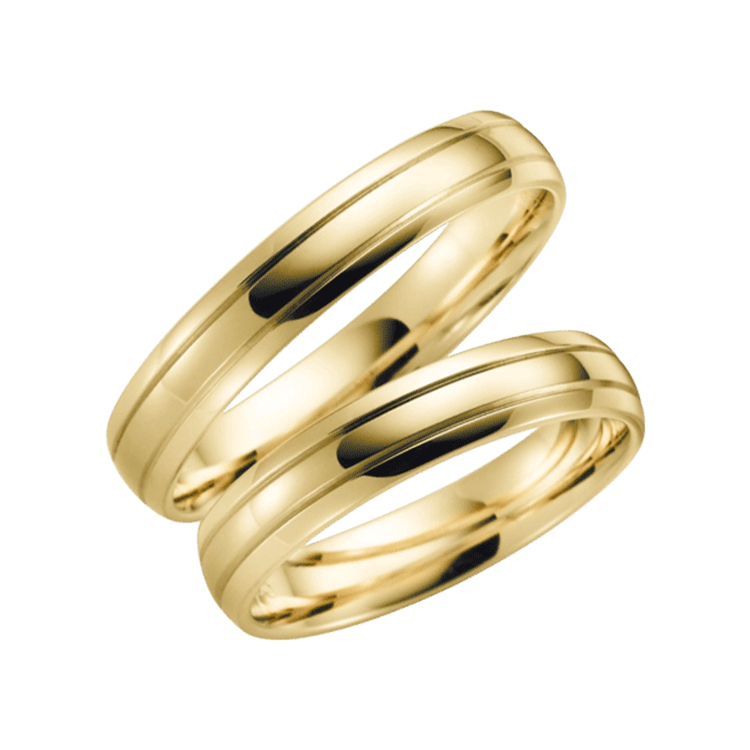 Flora, Trauring für Damen aus 375 Gelbgold, H12G