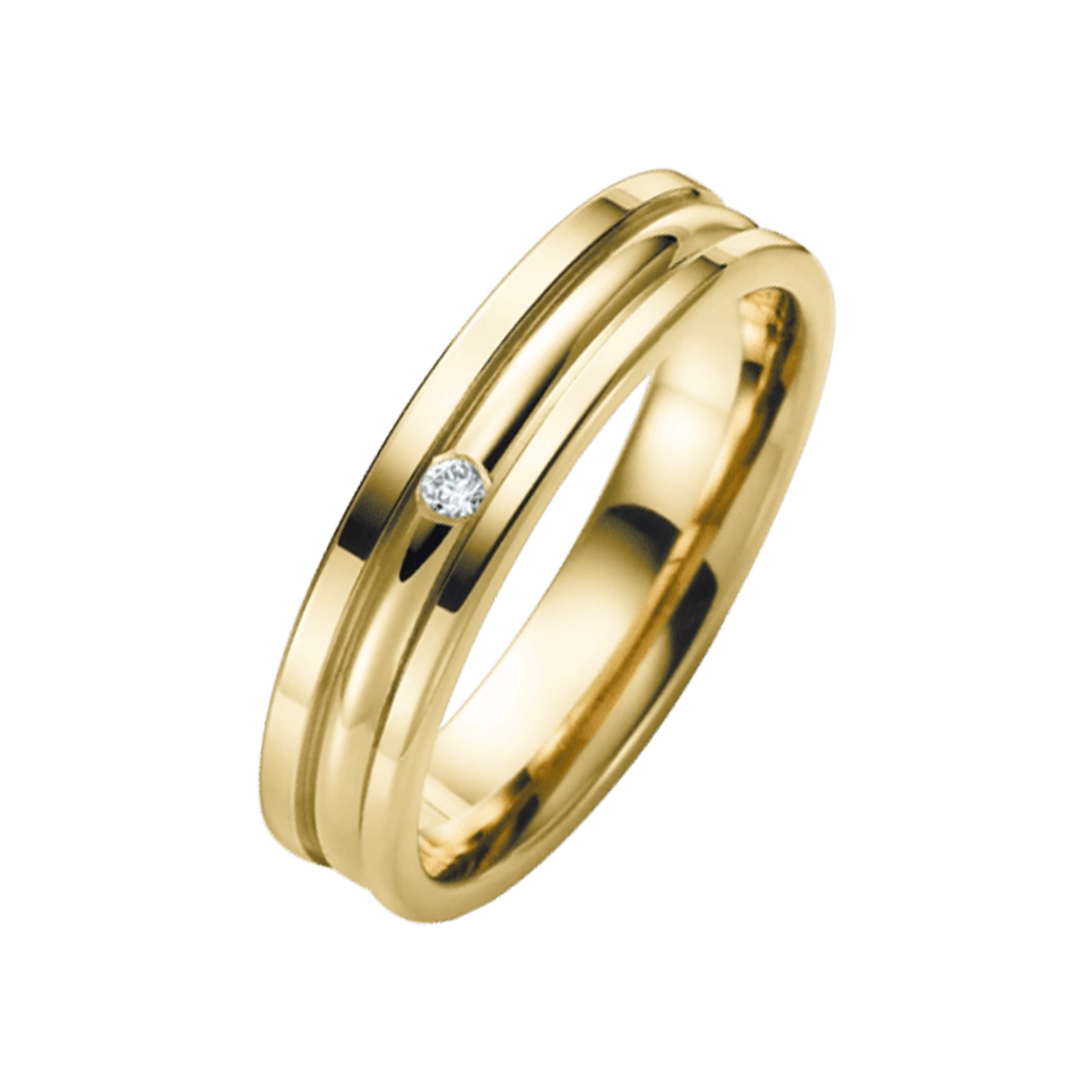 Trauring für Damen, 375 Gelbgold, Diamant, Kalina H149