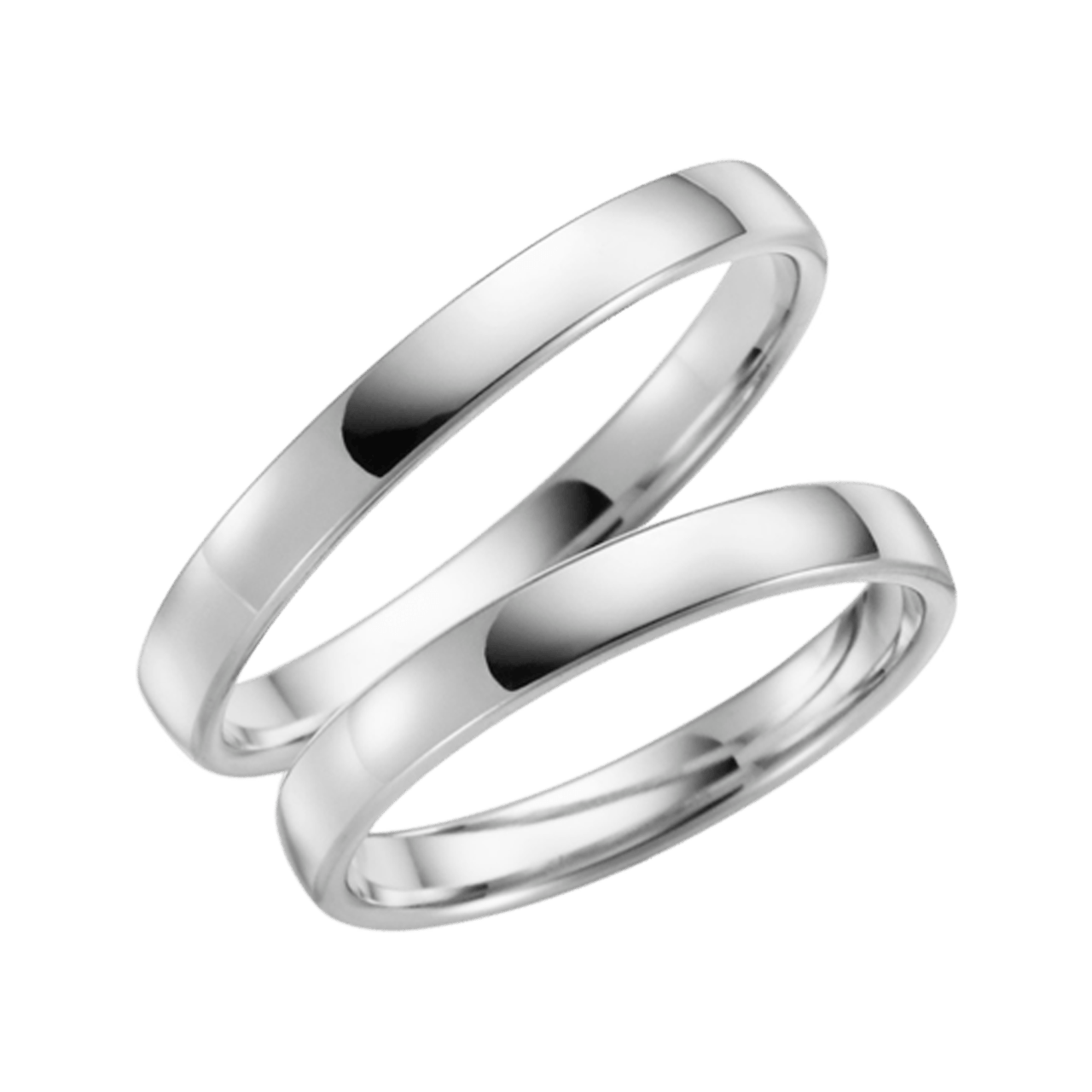 Trauring für Herren, 375 Weißgold, Camelia H54W