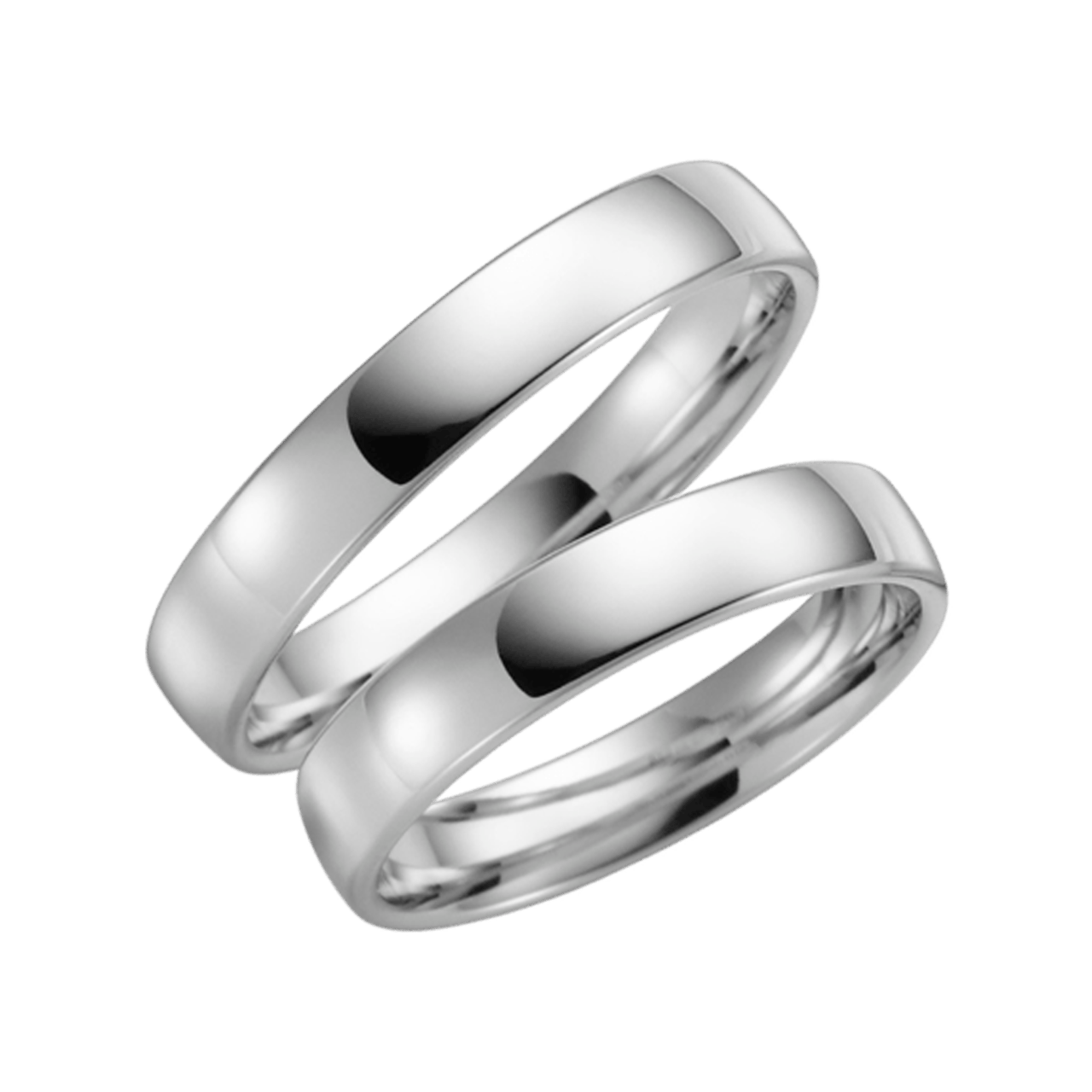 Trauring für Damen, 375 Weißgold, Tausendschön H46