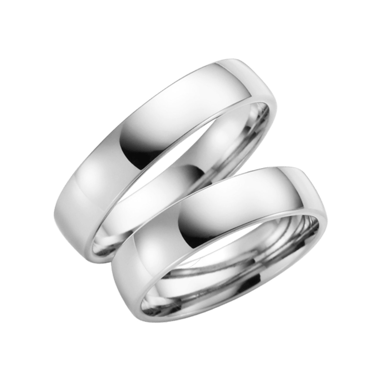 9 karaat witte trouwring Pioenroos Dames H56W